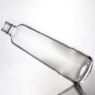 Προσαρμοσμένο Super Flint Round Clear Glass Flask για τζιν ρούμι βότκα ουίσκι 580ml 1000ml