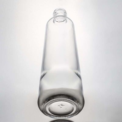 Προσαρμοσμένο Super Flint Round Clear Glass Flask για τζιν ρούμι βότκα ουίσκι 580ml 1000ml