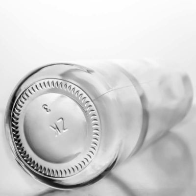 Προσαρμοσμένο Super Flint Round Clear Glass Flask για τζιν ρούμι βότκα ουίσκι 580ml 1000ml