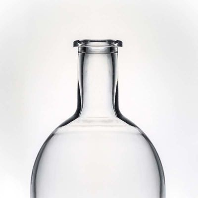 Ουίσκι 750ml 800ml 1000ml Clear Flint Heavy Base γυάλινο μπουκάλι με ξύλινο φελλό