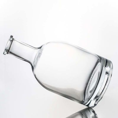 Ουίσκι 750ml 800ml 1000ml Clear Flint Heavy Base γυάλινο μπουκάλι με ξύλινο φελλό