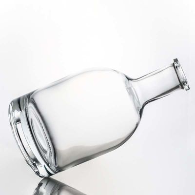 Ουίσκι 750ml 800ml 1000ml Clear Flint Heavy Base γυάλινο μπουκάλι με ξύλινο φελλό