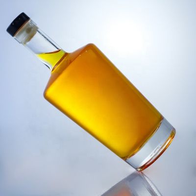 Στρογγυλό σχήμα κενά γυάλινα μπουκάλια με επιφάνεια επεξεργασίας και τύπου σφράγισης από φελλό