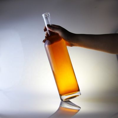 Γυάλινο μπουκάλι λικέρ στρογγυλό 75cl μπουκάλι για φελλό τύπου 1000ml 1750ml υλικό κολάρο