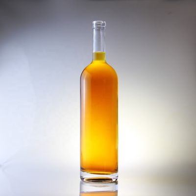 Γυάλινο μπουκάλι λικέρ στρογγυλό 75cl μπουκάλι για φελλό τύπου 1000ml 1750ml υλικό κολάρο