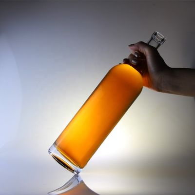 Γυάλινο μπουκάλι λικέρ στρογγυλό 75cl μπουκάλι για φελλό τύπου 1000ml 1750ml υλικό κολάρο