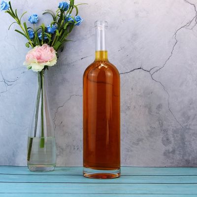 Γυάλινο μπουκάλι λικέρ στρογγυλό 75cl μπουκάλι για φελλό τύπου 1000ml 1750ml υλικό κολάρο