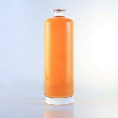 750 ml μοναδικό στρογγυλό μπουκάλι γυαλιού με προσαρμοσμένο λογότυπο και φελλό