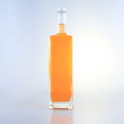 Σφιχτό κάτω 750 ml γυάλινο μπουκάλι για οινοπνευματώδη ποτά κρασί ουίσκι βότκα τζιν