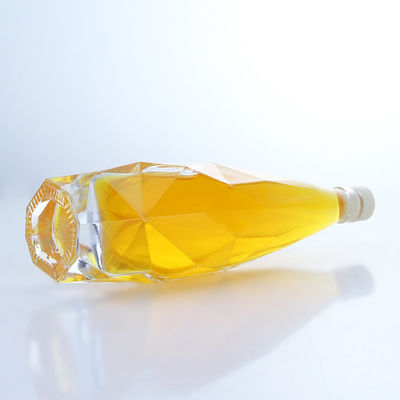 Διαυγές ή εξατομικευμένο μοναδικό 750 ml ουίσκι βότκα αλκοόλ γυάλινο μπουκάλι