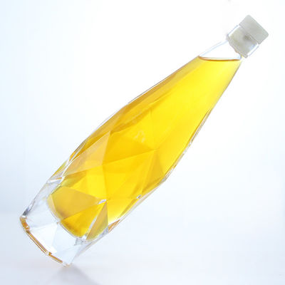 Διαυγές ή εξατομικευμένο μοναδικό 750 ml ουίσκι βότκα αλκοόλ γυάλινο μπουκάλι