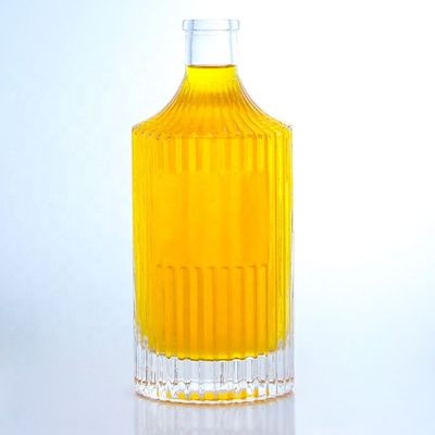 500 ml 750 ml 1000 ml Διαφανές κενό γυάλινο μπουκάλι για Βότκα Τζιν Ρουμ Ουίσκι Μπράντυ