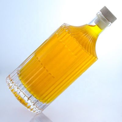500 ml 750 ml 1000 ml Διαφανές κενό γυάλινο μπουκάλι για Βότκα Τζιν Ρουμ Ουίσκι Μπράντυ