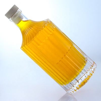 500 ml 750 ml 1000 ml Διαφανές κενό γυάλινο μπουκάλι για Βότκα Τζιν Ρουμ Ουίσκι Μπράντυ