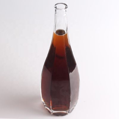 Διαφανές 750 ml γυαλί φλιντ άδειο ποτό ρούμι τζιν οινοπνεύματα βότκα τεκίλα μπουκάλια με φελλό