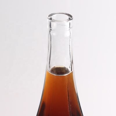 Διαφανές 750 ml γυαλί φλιντ άδειο ποτό ρούμι τζιν οινοπνεύματα βότκα τεκίλα μπουκάλια με φελλό