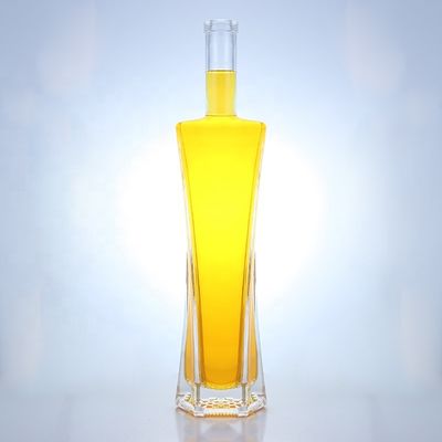 500 ml 750 ml 1000 ml Διαφανές γυάλινο μπουκάλι με βιδωτό καπάκι Βιομηχανικά ποτά Βασικό υλικό γυαλί