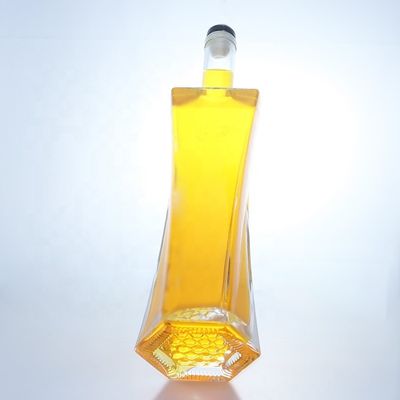 500 ml 750 ml 1000 ml Διαφανές γυάλινο μπουκάλι με βιδωτό καπάκι Βιομηχανικά ποτά Βασικό υλικό γυαλί