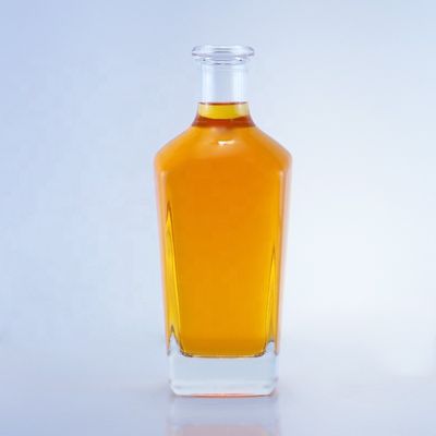 750 ml καθαρό βερνίκι ποτό γυάλινο μπουκάλι για μοναδικό υγρό ουίσκι βότκα ρούμι τεκίλα