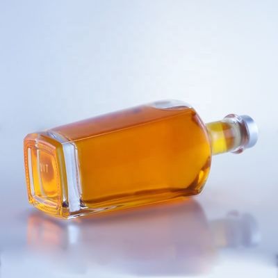 750 ml καθαρό βερνίκι ποτό γυάλινο μπουκάλι για μοναδικό υγρό ουίσκι βότκα ρούμι τεκίλα