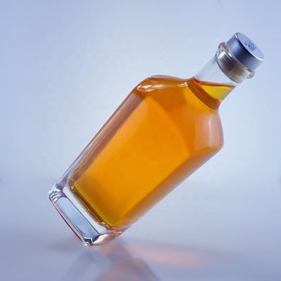 750 ml καθαρό βερνίκι ποτό γυάλινο μπουκάλι για μοναδικό υγρό ουίσκι βότκα ρούμι τεκίλα
