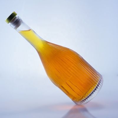 Διαφανές κενό γυάλινο μπουκάλι για βότκα τζιν ρούμι ουίσκι μπράντυ σε 500 ml 750 ml 1000 ml