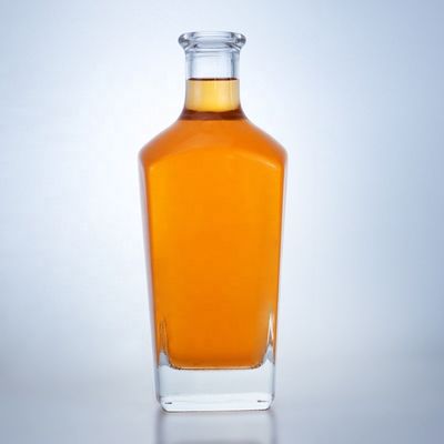 Επεξεργασία επιφάνειας με θερμό σφράγιση Καθαρό ή προσαρμοσμένο χρώμα 750 ml Ρουμ Βότκα Λικέρ γυάλινο μπουκάλι