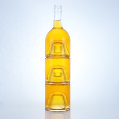 Έλεγκτο 500ml 750ml 1000ml Φλιντ γυάλινο μπουκάλι για ουίσκι Βότκα Σαμπάνια Τεκίλα