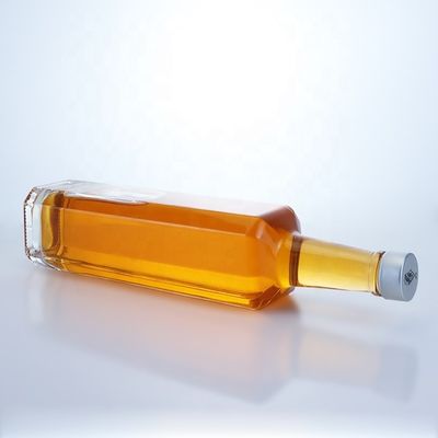 500 ml 750 ml τετραγωνικά μπουκάλια ουίσκι βότκα για βίδα κορυφή μπουκάλια γυαλιού τεκίλα