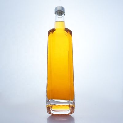 500 ml 750 ml τετραγωνικά μπουκάλια ουίσκι βότκα για βίδα κορυφή μπουκάλια γυαλιού τεκίλα