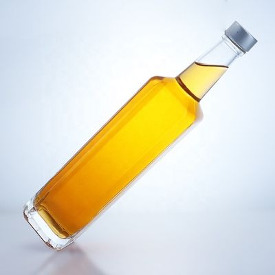 500 ml 750 ml τετραγωνικά μπουκάλια ουίσκι βότκα για βίδα κορυφή μπουκάλια γυαλιού τεκίλα