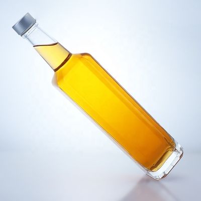 500 ml 750 ml τετραγωνικά μπουκάλια ουίσκι βότκα για βίδα κορυφή μπουκάλια γυαλιού τεκίλα