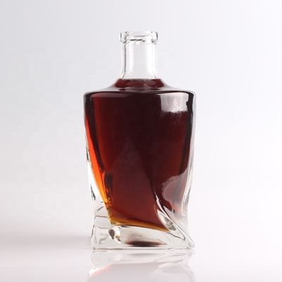 Τύπος σφράγισης ουίσκι Φελλός 750 ml/1000 ml Διαφανές γυάλινο μπουκάλι για σαμπάνια