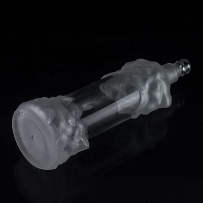 500ml 700ml 750ml Διαφανές μπουκάλι γυαλιού από φλίκο για σαμπάνια Gin Rum μοναδικό σχεδιασμό