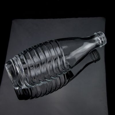 Βότκα γυάλινο κολάρο 750ml 1000ml Clear Flint Gin Rum Σαμπάνια Τεκίλα μπουκάλι ουίσκι