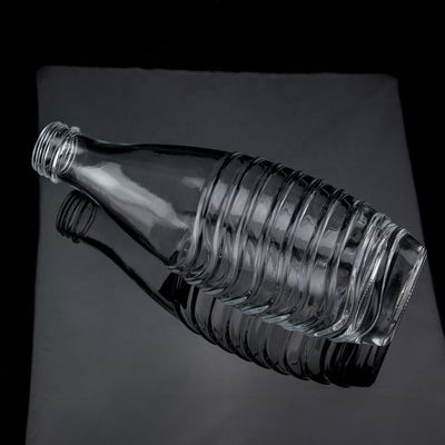 Βότκα γυάλινο κολάρο 750ml 1000ml Clear Flint Gin Rum Σαμπάνια Τεκίλα μπουκάλι ουίσκι