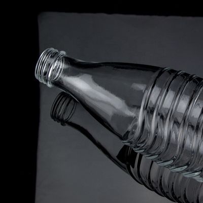 Βότκα γυάλινο κολάρο 750ml 1000ml Clear Flint Gin Rum Σαμπάνια Τεκίλα μπουκάλι ουίσκι
