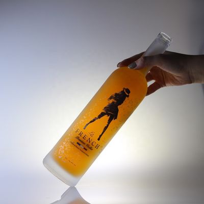 Χονδρεμπόριο 750ml 1000ml παγωμένο Decal γυάλινο μπουκάλι για μπύρα Βότκα Ουίσκι Πνευματώδη