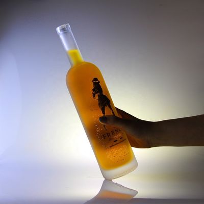 Χονδρεμπόριο 750ml 1000ml παγωμένο Decal γυάλινο μπουκάλι για μπύρα Βότκα Ουίσκι Πνευματώδη