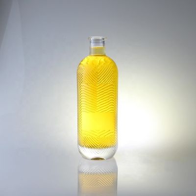 Διαφανές μπουκάλι γυαλιού 750 ml χωρητικότητας με επιπλέον χαραγμένο σχιστόλιθο με φελλό με χωρητικότητα 500 ml