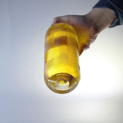 Διαφανές μπουκάλι γυαλιού 750 ml χωρητικότητας με επιπλέον χαραγμένο σχιστόλιθο με φελλό με χωρητικότητα 500 ml