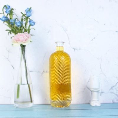 Διαφανές μπουκάλι γυαλιού 750 ml χωρητικότητας με επιπλέον χαραγμένο σχιστόλιθο με φελλό με χωρητικότητα 500 ml