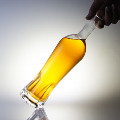 Προσαρμοσμένο 750 ml γυάλινο μπουκάλι βάρος υλικό βάσης γυαλί 500 ml γυάλινο μπουκάλι οινοπνεύματος για ουίσκι
