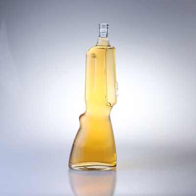 500 ml μπουκάλι ουίσκι γυαλιού σχήμα πιστόλι ανοιχτό καλούπι 700 ml μπουκάλι βότκας για την βιομηχανία ποτών