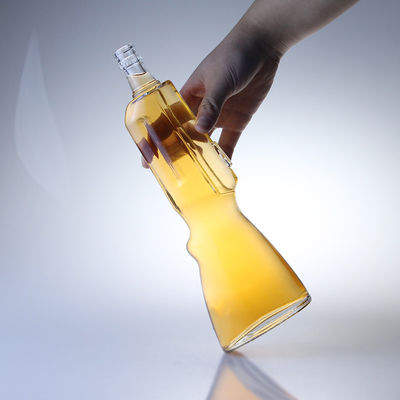 500 ml μπουκάλι ουίσκι γυαλιού σχήμα πιστόλι ανοιχτό καλούπι 700 ml μπουκάλι βότκας για την βιομηχανία ποτών