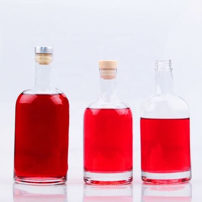 Παγκόσμιο κλασικό στρογγυλό σχήμα 70cl 75cl γυάλινο μπουκάλι για ποτό με προσαρμοσμένο λογότυπο