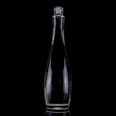 750ml 75cl Super Flint Teardrop σχήμα Ρουμ Βότκα Ουίσκι γυάλινο μπουκάλι με γυάλινο κολάρο