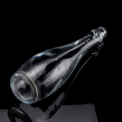750ml 75cl Super Flint Teardrop σχήμα Ρουμ Βότκα Ουίσκι γυάλινο μπουκάλι με γυάλινο κολάρο