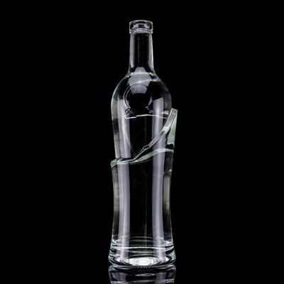 750 ml Super Flint Round Glass Flask με βιδωτό καπάκι για VODKA