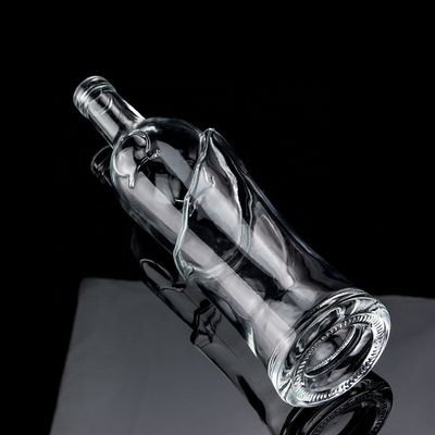 750 ml Super Flint Round Glass Flask με βιδωτό καπάκι για VODKA